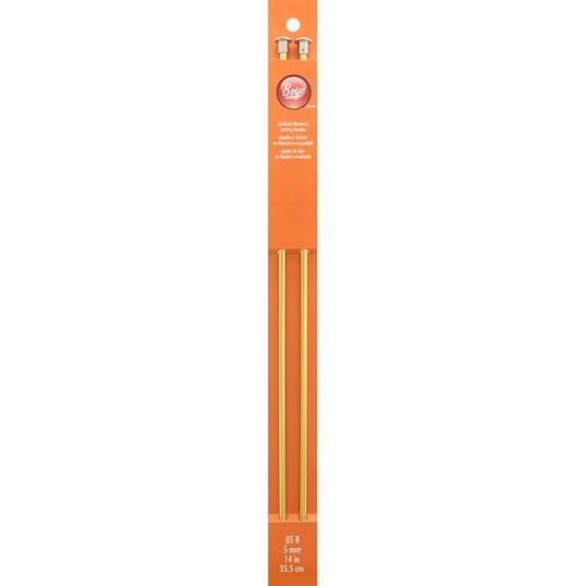 Boye 14" Single Point Aluminum Knitting Needles, Size 8 Michaels